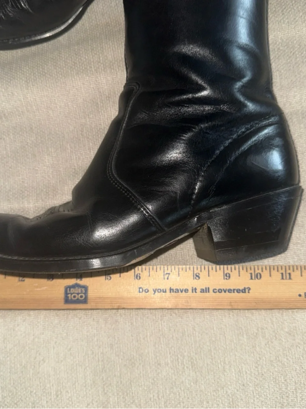 Durango Black Leather Western Boots